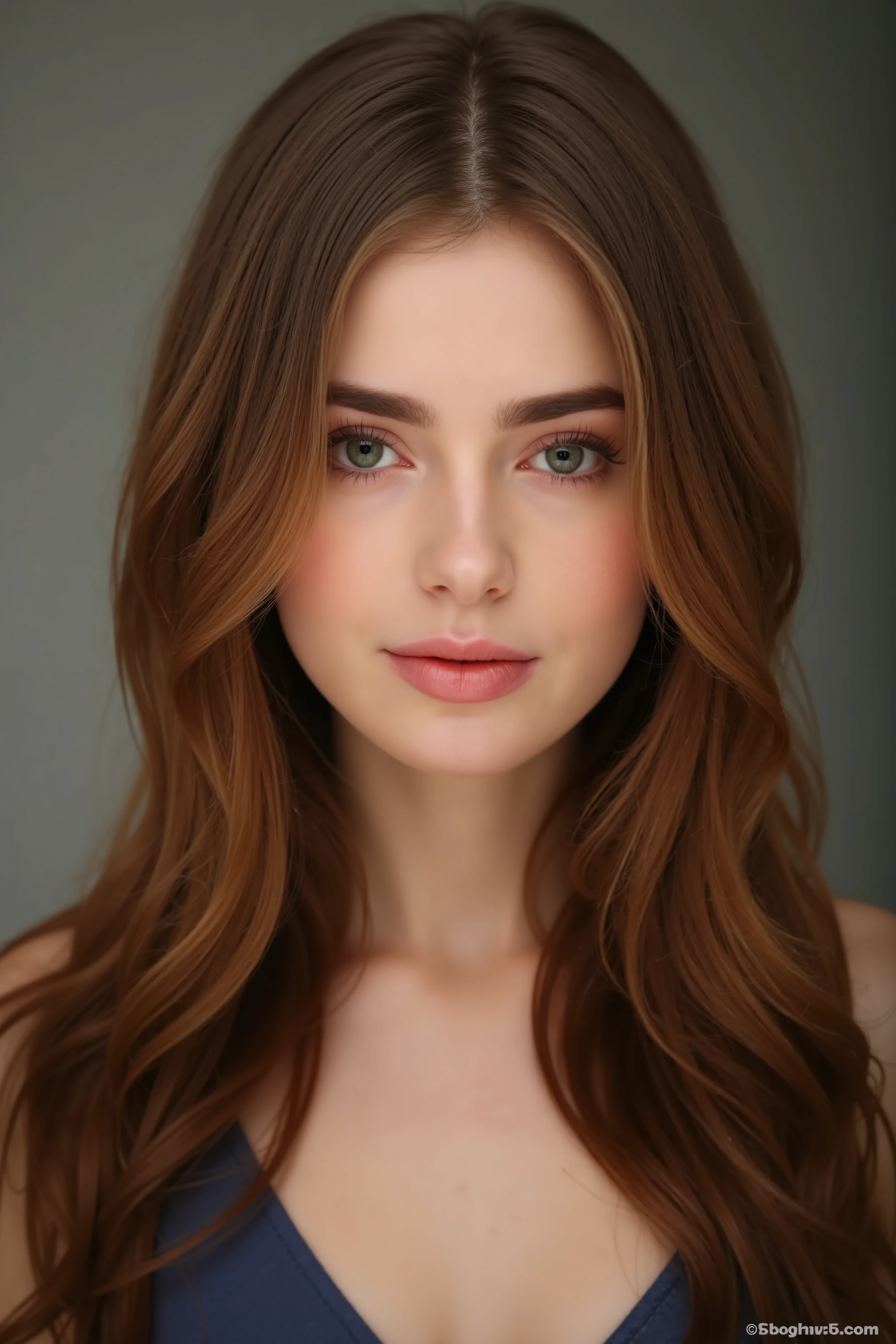 a beautiful european adult female model , brown silky straight hair, {{green eyes}}, perfecr portrait photo, silky clear skin, long hair, normal features, normal lips, ultra realistic, best quality, highest resolution, ultra-detailed, beautiful stylish detailed hair, extremely detailed, beautiful detailed hair texture, beautiful detailed hair , glossy lips,