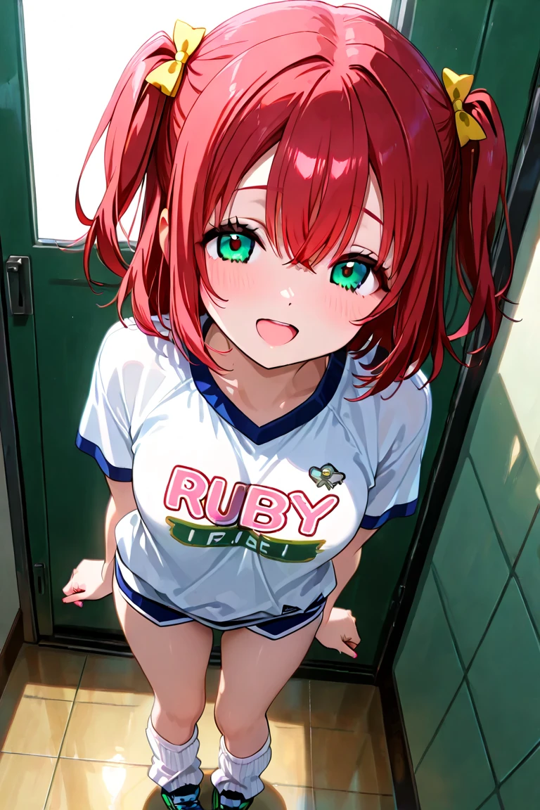 nsfw,(super fine illustration,8K CG wallpaper,best quality,extremely detailed,ultra high res,best aesthetic),(cowboy shot,from front),idolmaster, {{{hina araki}}}, (25yo, beautiful girl), (beautiful brown eyes),((beautiful orange hair)), ((short hair)), (((green rim glasses))), (wet hair), (wet skin), ((sweat)), ((steam)), (flat chests,large breasts), (tall), (slender), (((green and white cyber suit))), ((open clothes)), ((pubic orange hair:1.5)), ((on stage)), ((((spread legs)))),((spread pussy:1.3)),(open mouths), (a big smile), ((stick out tongue)),(feel good), (one eye closed),(blush),(singing),((have a microphone)),(((headset))),(bule napoleon),