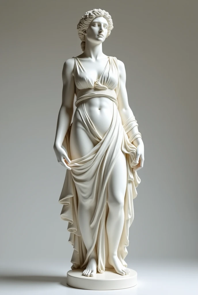 a beautiful detailed nude female statue, the venus de milo, made of stone, old white stone, historic, perfect body, erotic body, beautiful face, standing in a lush garden, highly sensual, sexual pose, (best quality,4k,8k,highres,masterpiece:1.2),ultra-detailed,(realistic,photorealistic,photo-realistic:1.37),intricate marble sculpture, ornate classical architecture, dramatic lighting, cinematic composition, warm color palette, natural setting, lush foliage, romantic atmosphere