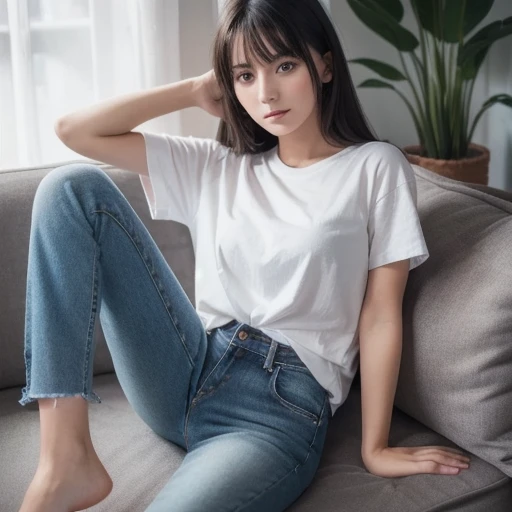 Simple casual style:Choose a solid color or a simple graphic T-shirt,Team yours with jeans and sneakers。You can choose high-waisted jeans to lengthen your legs,Or roll up your trouser legs,Increase fashion sense。This combination is suitable for daily travel,Simple but not simple。