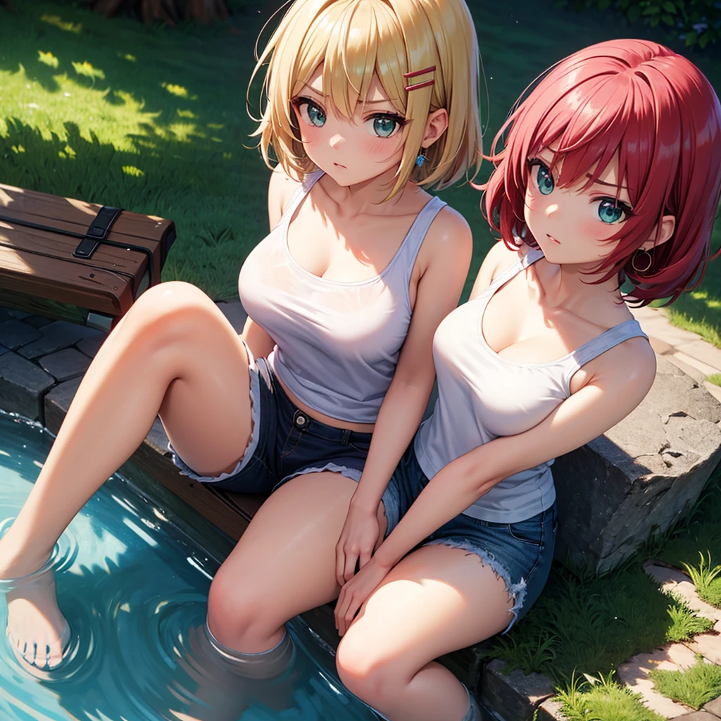 ((Two High School Girls: 2)), dynamic angles, perfect bodies, night, external lighting, gal, (anatomically correct), masterpiece, best quality, original photo, actual, eye roll (orgasmic eyes), he The tongue is extremely detailed and prominent, and white saliva flows from the corner of the mouth. Cute, high resolution, super detailed, very detailed, extremely detailed eyes and realistic big student, pale, tanned skin, glamor, spaghetti straps short waisted t-shirt, big , cleavage exposed, navel, tan skin, pink hair, blonde, short straight hair, long curly hair, short cuts, pixie cut, cosplay, late at night, (underwear), soaking wet, legs spread. Sitting with legs spread, ((Sexy); 1.5)) white underwear, pink underwear, yellow underwear, black underwear, the underwear moved to one side of the thigh, and a large amount of viscous white liquid seeped out from both sides of the thigh.
(8K, Live, Highest Quality, Masterpiece: 1.4), Ultra HD Web, (Photorealistic: 1.48), Masterpiece, Best Quality, Super Detailed, 8K, Detailed Lights, Detailed Shadows, Original, (Detailed Skin), (Reality: 1.2)