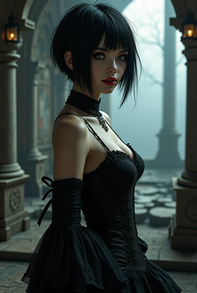 (best quality:1.6), (masterpiece:1.2), (intricate detailed:1.1), Selena Gomez is a beggar in a dark street with very sexy clothes