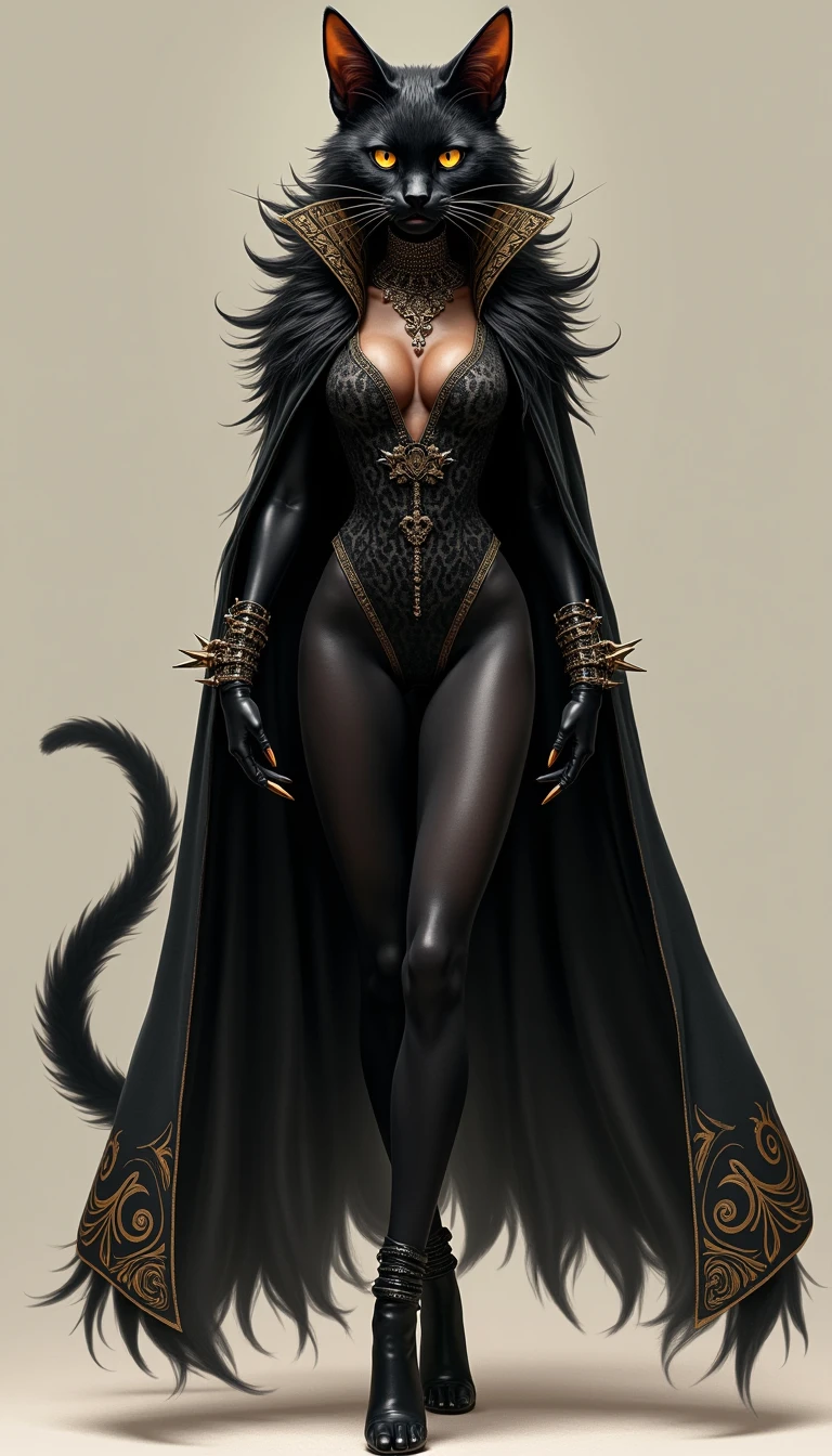 score_9, score_8_up, score_7_up, 1girl, solo, realistic, furry, anthro, 1girl, 
flowing black hair, glowing amber eyes, ((boobs)), ((action pose)), ((grin face expression)), (hyena ears, hyena tail), (dark skin), (hyena skin pattern:1.25), demoness, (hyena:1.2),
(wedding dress), seductive, stark white background