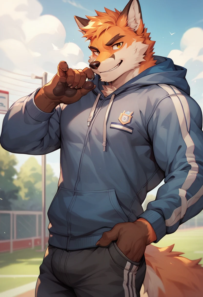 Grass field, full-body, 1wolf, 19yo, wearing, yellow-leather-hoodie, sh8ny basketball shorts, sitting, showing off, penis, show rockhard penis, self handjobs, leaking, cumshots, cum spreading, cum on body, cum on faces, moaning, horny faces