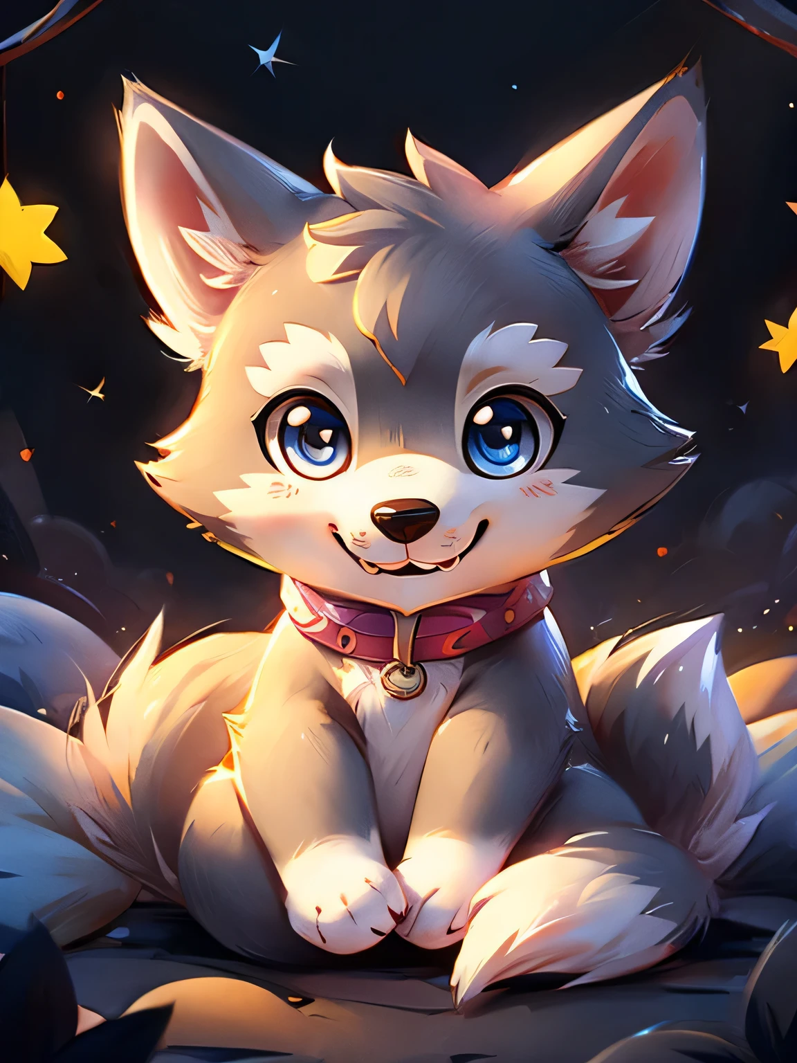 A cute wolf, 