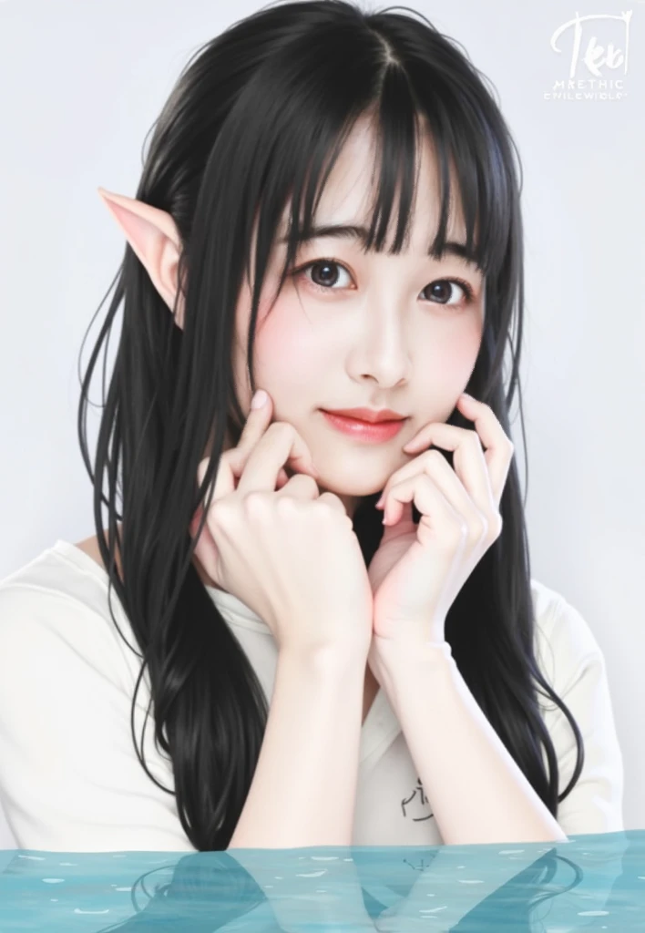 Concert hall venue。Elf Idol Girl。I have a big mole under my eye。I was so moved that I was laughing and crying at the same time.。He waves his hands high in the air and thanks the audience.。