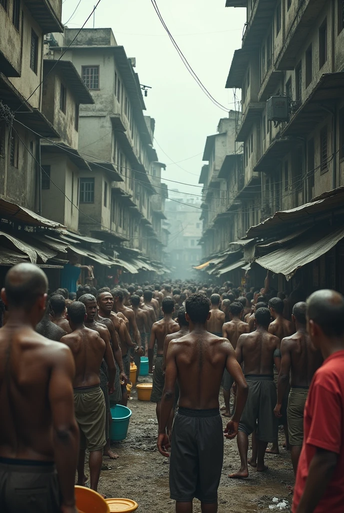((best quality)), ((masterpiece)), (detailed), perfect face. a group of telugu male village people looks very terrific robberers entering into a village street in the night having face masks and knifes in the hands to rob the village