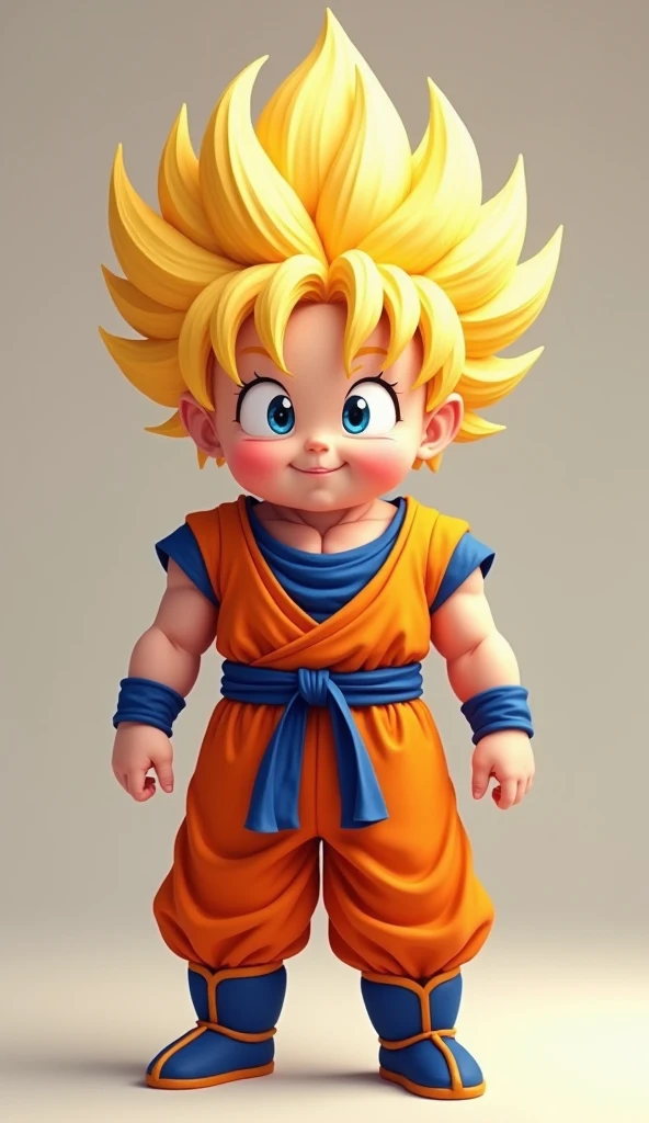 full body funny baby with goku hair