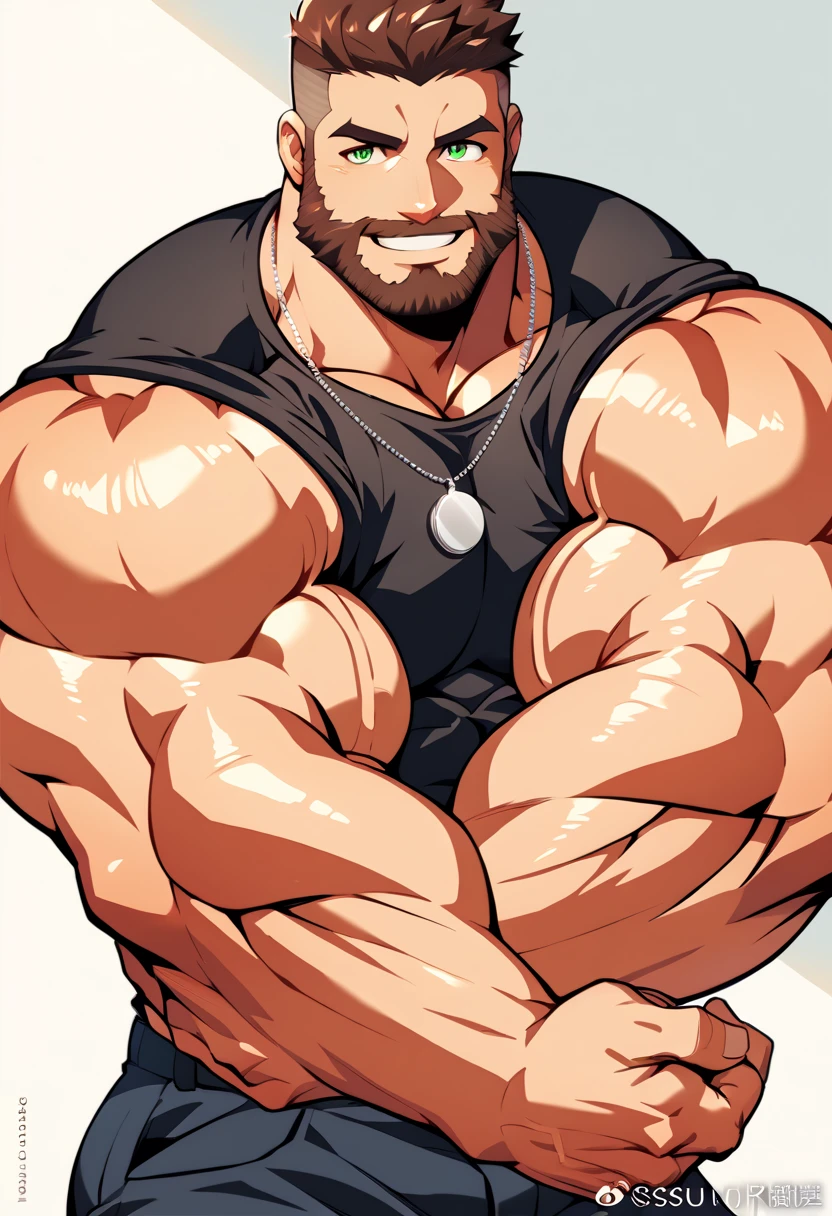 Photo realistic, Realistic, One muscular man, Anime-like physique, Giving a thumbs up with force in their arm., bulging muscles, The moment his muscles expanded, the chains shattered., The chain that was used to bind the man tightly., Scattered chains, A man with a refreshing smile, masterpiece, anatomically correct, textured skin, high details, high quality