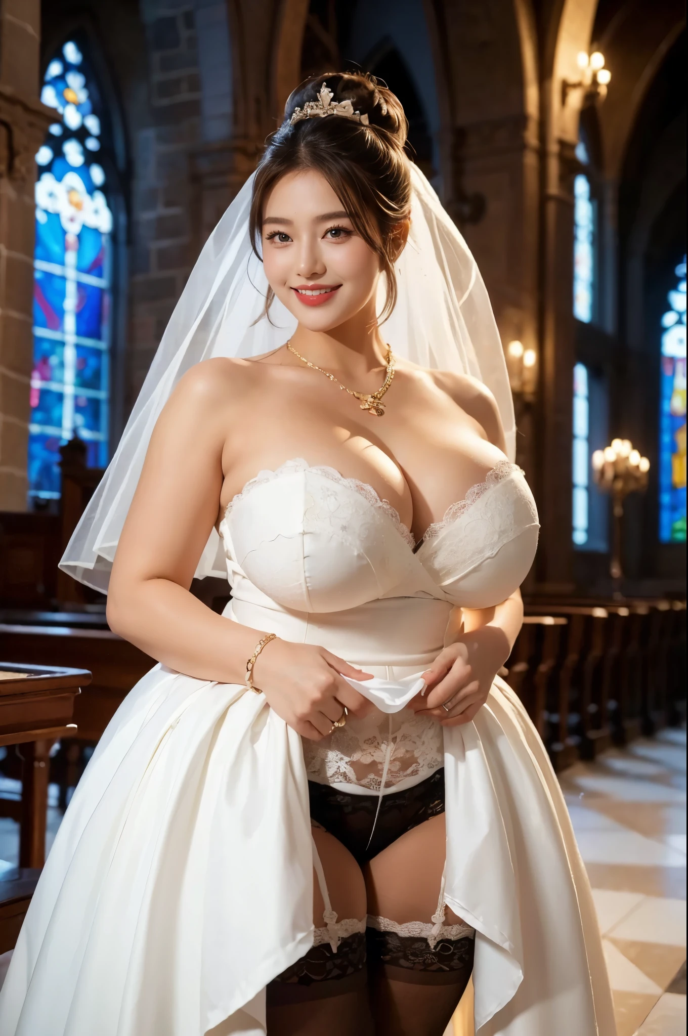 araffe woman in a white dress posing for a picture, wearing a cute white dress, curvy model, dressed in a beautiful white, wearing a wet white short dress, curvy hourglass figure, sexy dress, wearing white dress, thicc, beautiful full body shot, soft curvy shape, a beautiful woman in white, in a dress, bbwchan、A dress with elaborate and luxurious decorations,Beautiful and pretty woman,Enchanting,posing,luxury、round the flower、Luxurious accessories、Only one woman、Silk and lace dress、Gorgeous flowers