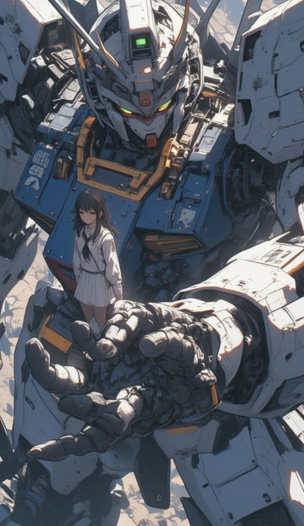 high school girl、Future City、blazer、skirt、cyborg、Missiles from the chest