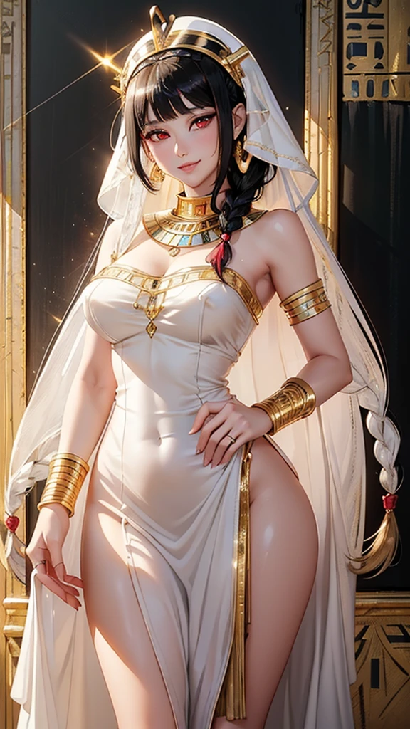All realistic intricate details, MahabharataPunkAI, ((see-through, clearswimsuit)), nsfw, tan skin, beautiful, Egypt style, egypt girl, cute, 1 girl view, random ange shot)"