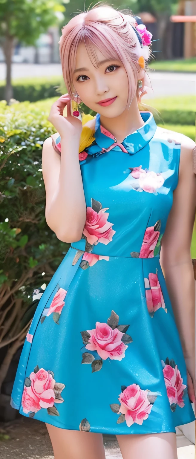 masterpiece, best quality,newchinesestylesuit,1girl , looking at viewer, full body, simple background, Mint Green dress, <lora:NewChineseStyleSuit_v1:0.8>