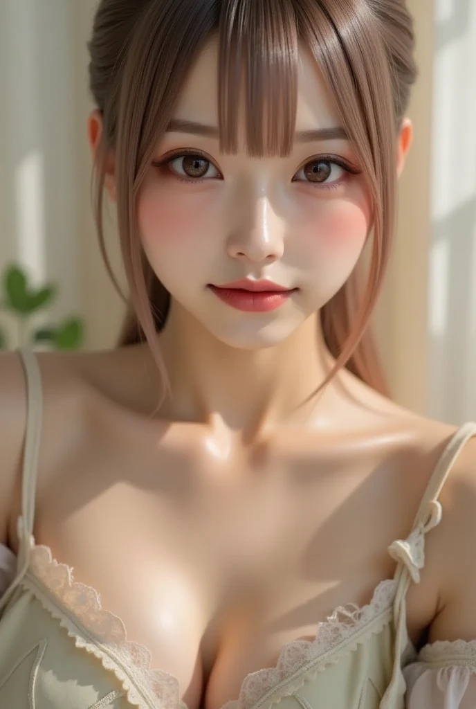 {{{{{16k, nsfw, When she sits next to you on the hotel couch and asks you to kiss her closely at zero distance anyone would want to have sex with her, She's closing her eyes and making kissing face, thicken the lips look pretty, When she gets her ideal face and body, Tits that get rounder bigger, her deep tight cleavage, Her side tits, Her adolescent tits jiggle and grow with her cute flower pattern frills blouse, When her need for approval was satisfied she evolved into a cute once-in-a-millennium, Lips that drive the sexual desire of those who see them, She evolved into an deep cleavage because she wanted people to see her clean because of the eroticism of her puberty-specific sensitive feeling expression and glossy lips, As she becomes prettier her lips become thicker and more virginal looking, the cuter her face becomes by leaps and bounds}}}}}, {{{{{a innocent girl with made-up cuteness, transforming a Japanese girl into her facial rank to the SSS rank of top-notch pretty actresses, She's in a romantic beauty parlor filled with female hormone steam, her beautiful slender underbust, slender curvy cute waistline, she grew into a girl that she had an lewd fetish for lips and necks and waistlines, her clearer nip line from underbust to hips, Her hair is replaced by a bang glossy medium long lovely hair, The growing body is reproduced with thick vivid lips}}}}},{{Extremely detailed}},{{{{{cute hairband, Sexually unused body with pure and innocent aura, When the plastic surgery is finished becomes an innocent girl, integrated her head and face small}}}}}