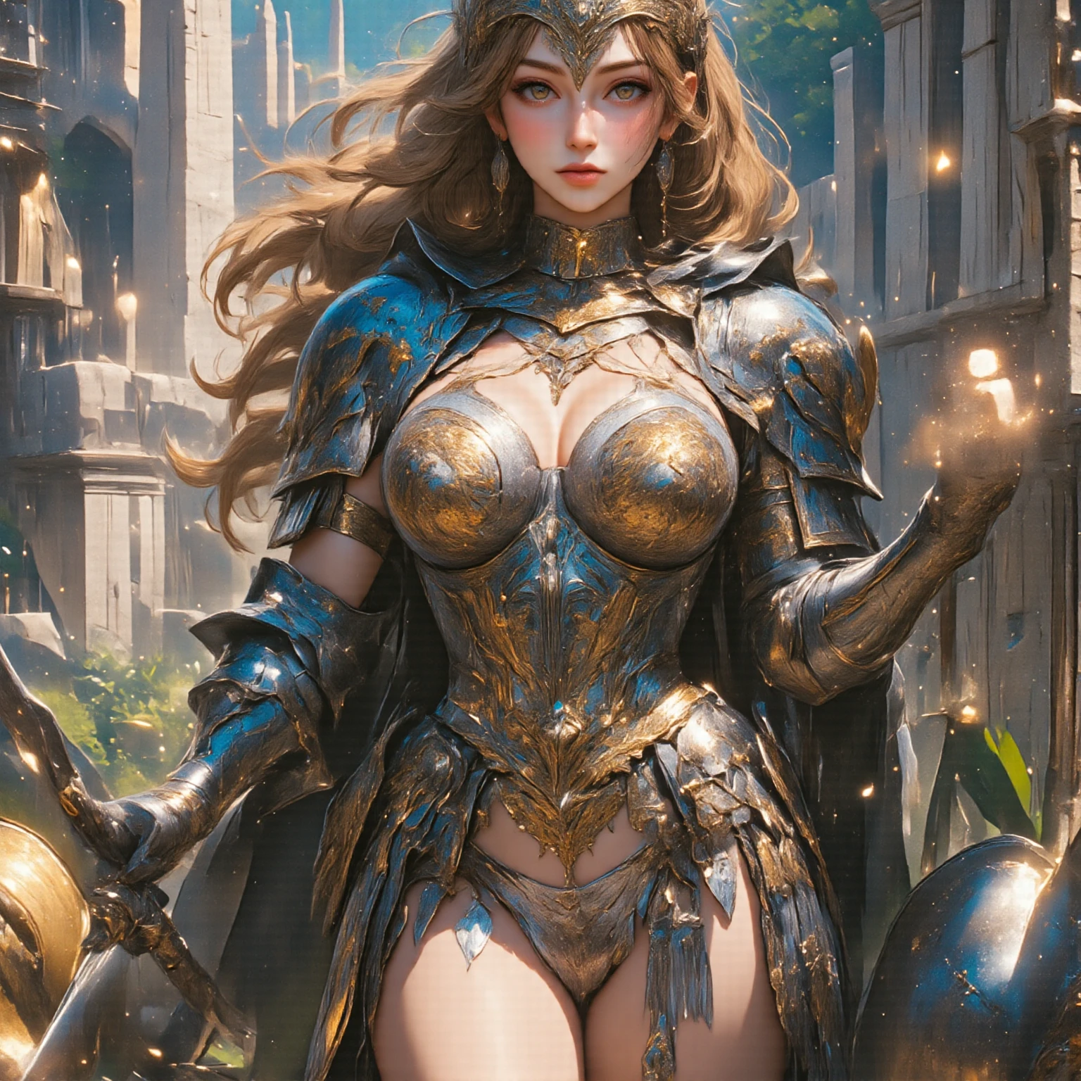 ((highest quality)),(Ultra-high resolution),(Very detailed),(Detailed Description),((The best CG)),(A masterpiece),Ultra-precise art,amazing drawing art,(Fantasy art with intricate detail:1.5), (Female Fighter:1.7),(Beautiful and well-proportioned face:1.5),