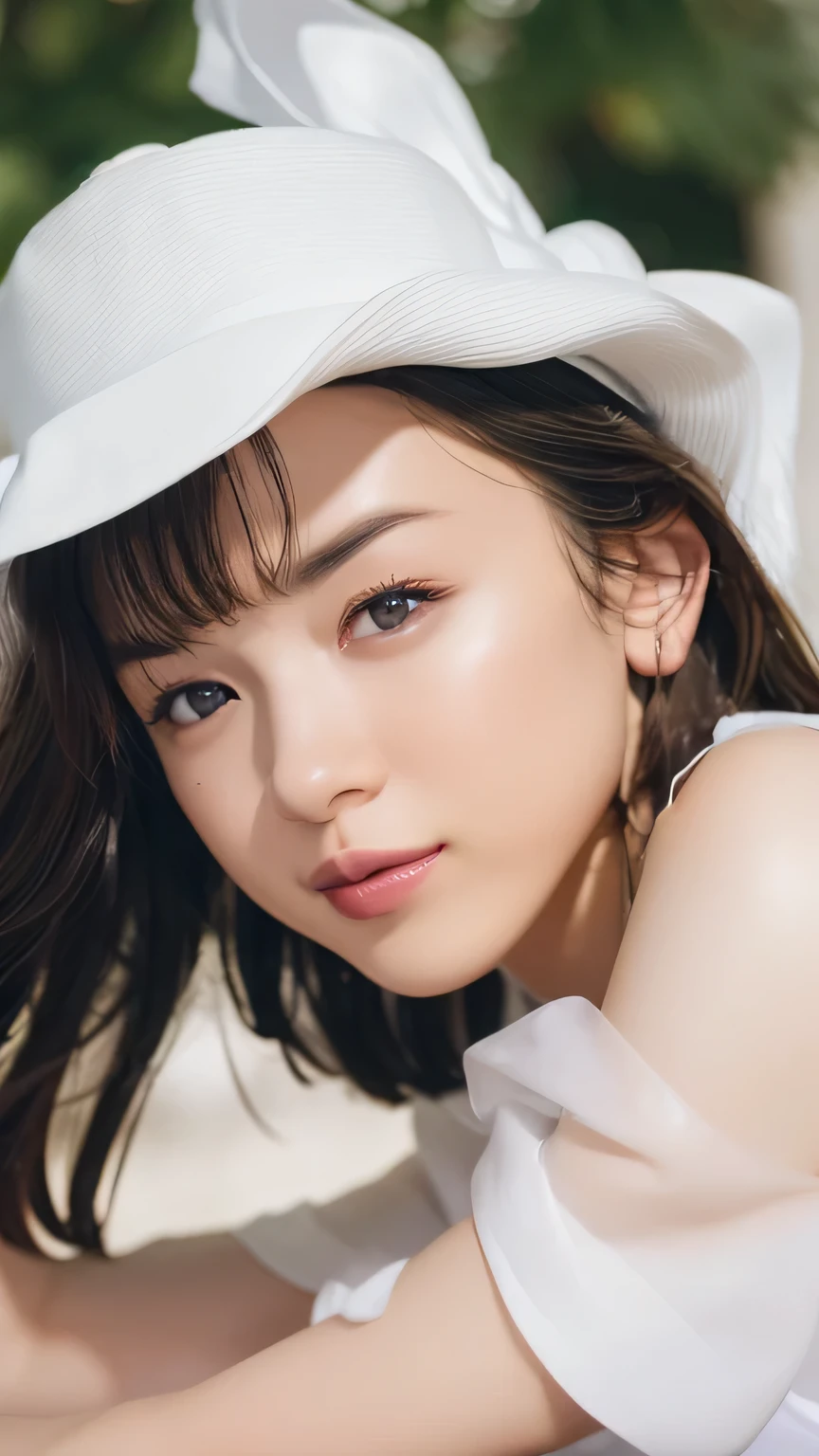 highest quality, masterpiece, Ultra-high resolution, (Realistic:1.4), RAW Photos, 32K Portrait, Very detailed, Cowboy Shot, Dynamic pose, One girl, 36 years old, The most famous Japanese idol、Japan&#39;s most popular cheerleader, Wearing only a yellow sleeveless cheerleader uniform, An innocent smile, View your viewers, Upturned buttocks, Very cute face, Stunningly beautiful big black eyes, Very beautiful hair, Very beautiful lips, Very beautiful skin, Very beautiful breasts, Very beautiful body, Very beautiful arms, Five perfect fingers, Very beautiful buttocks, Very beautiful thighs, Detailed face, Fine grain, Detailed Hair, Detailed lips, Detailed Skin, Detailed body, Detailed Weapons, Detailed five fingers, Detailed yellow sleeveless cheerleader uniform, Detailed hips, Thigh details
