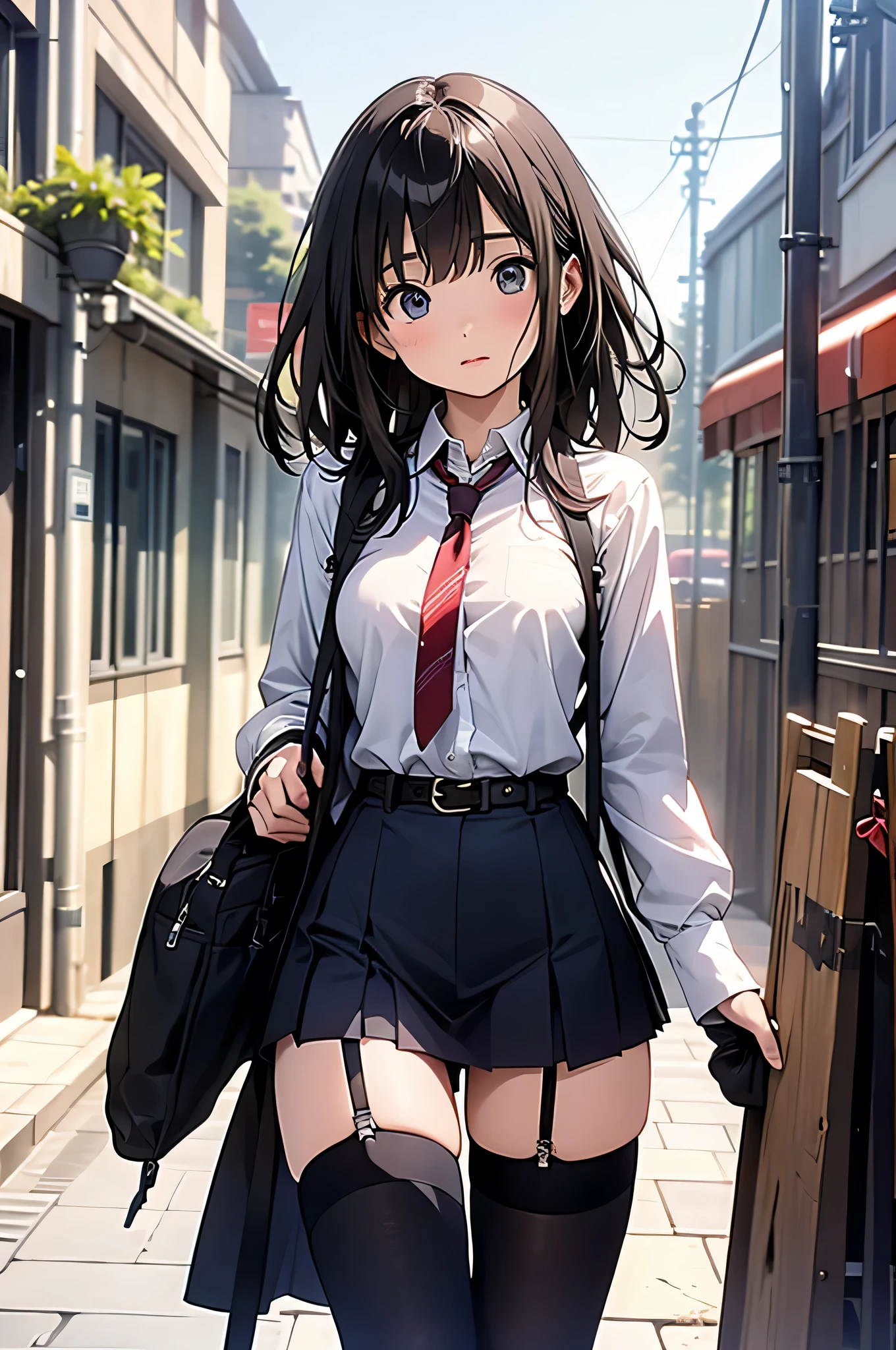 1 female, , high quality, masterpiece, Ultra-high resolution, Cinema Lighting, 1 female, , high quality, masterpiece, Ultra-high resolution, , Cinema Lighting, suspenders Moderate breasts Small face Looking up Sweat Thin belt buzzer 脇Sweat garter belt Belt on pants holster Hands behind your back Looking up Anxious face Knee-high Knee socks Knee-highソックス garter ふとももにgarter belt Checkered mini skirt Panty shot Skirt gap Armament holster holster Hands behind your back Anxious expression Anxious face, legs apart Armament Leg Holster holster See-through clothing heavy rain Rain-soaked dress shirt,Moderate breasts ガーターbelt suspenders Garter on the thigh Checkered mini skirt Looking up Pause belt Armpit sweat Hands behind back Raise your hands