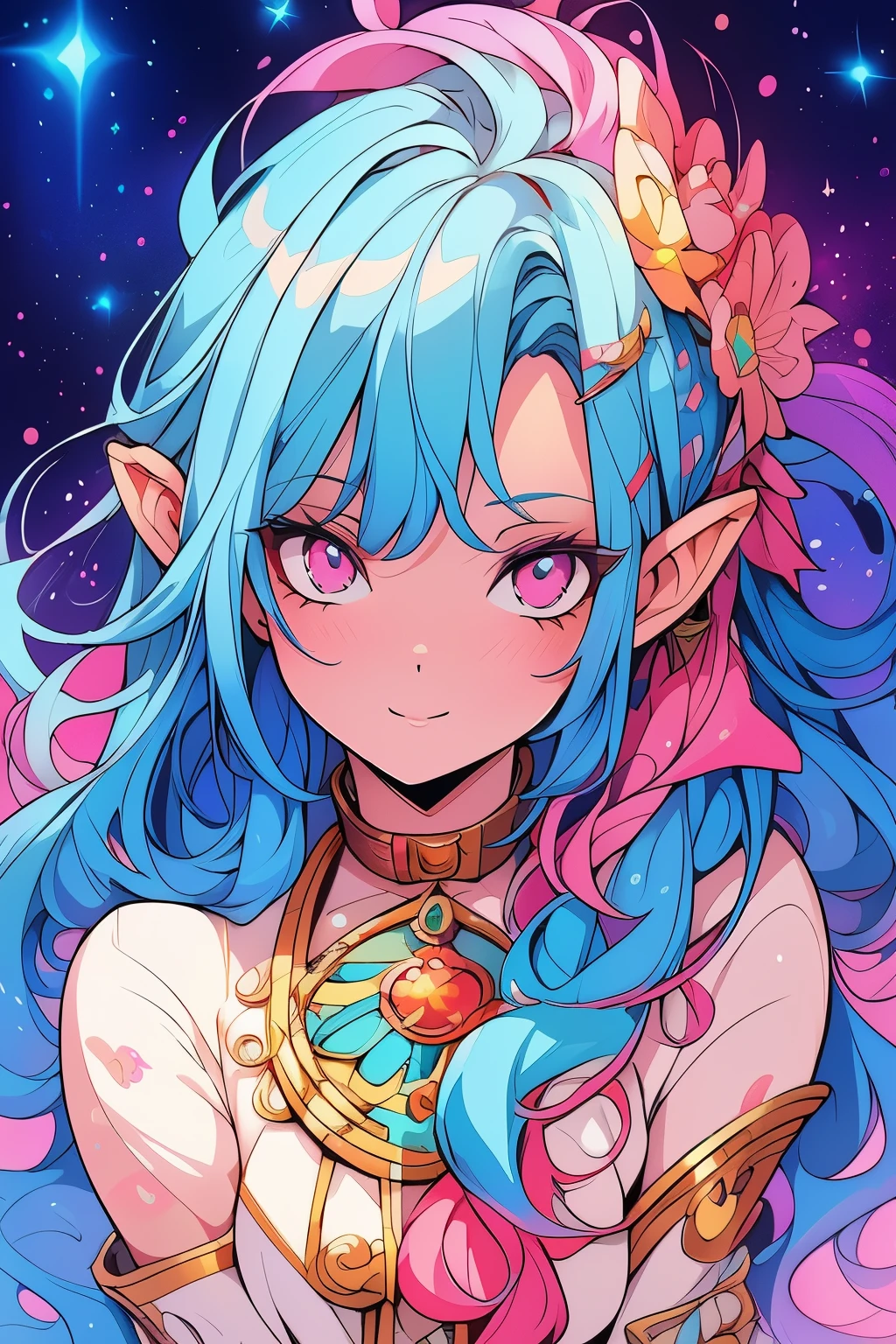 (Onze), (rainbow hair), (A beautiful girl lying on top of her arm, Stretched out on the floor), (Accessories), ((roupas vermelhas)), (vestimenta vermelha), (com estrelas ao redor da garota) (rosto ultra detalhado), (((rainbow hair))), (((rainbow hair))), (((rainbow hair))), (olhos detalhados), (pupila amarela), ((olhos amarelos)), (((large eyelashes))), ((Tira Reta)), ((Tira Reta)), ((Tira Reta)), ((rainbow colored hair)), ((Onze)), corpo de mulher madura, (seios grandes), (quadril largo), mulher adulta, ((ornamento no cabelo), exibindo figura delicada e curvas graciosas, Ethereal, celestial, galaxy, estrelas, cosmic enlightenment, fotografia de estilo sonhador, super detalhado, ((roupas vermelhas)), (vestimenta vermelha),