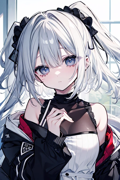adult female,(body harness),high-heels,((simple background)),ssmile,((whole body)),((whole body)),character sheet, Produce an anime-style image, The girl, skin black, , it has ((Red eyes)) charming. {dark-skinned} white  hair, The girl de corpo inteiro, Possession of a goddess, Portrait of character,((vertical)),Standing vertical with arms down, character sheet, vertical