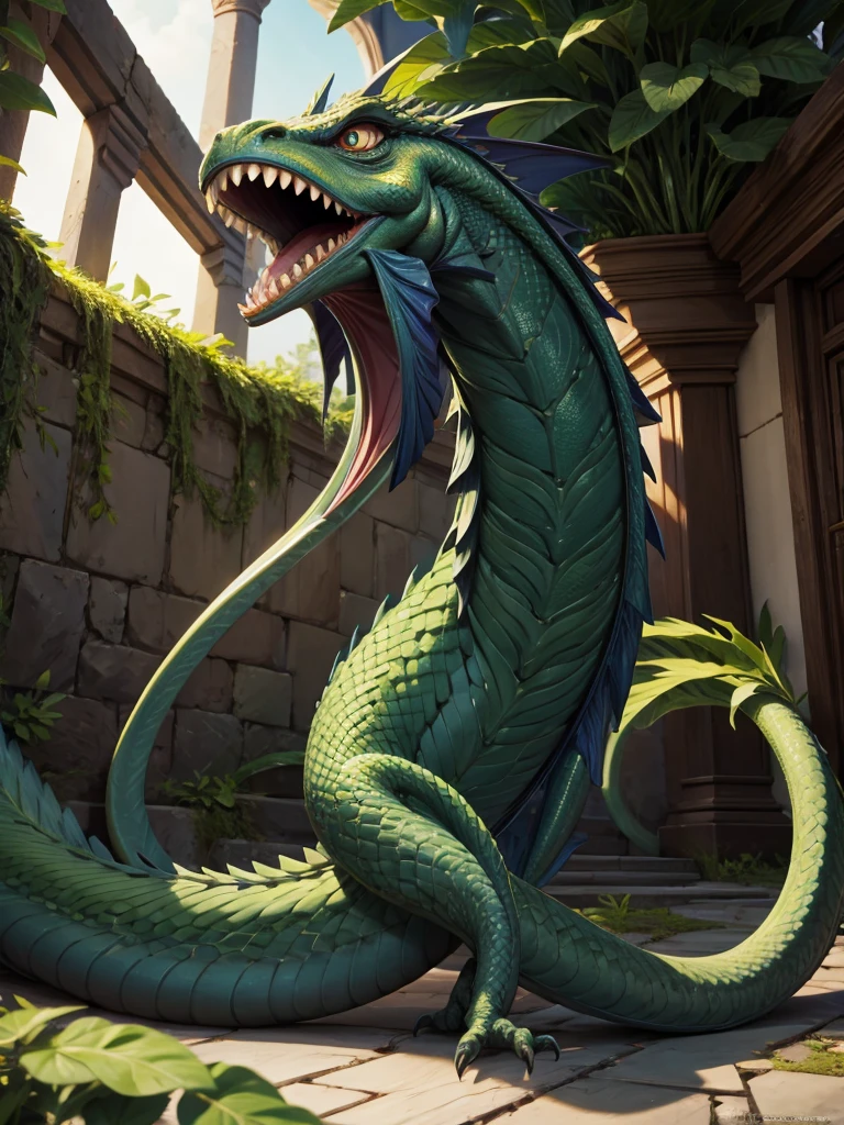 <lora:pmmkr2024:0.8>pmmkr2024  (Basilisk:1.3), magic, anime, cartoon, creature, best quality, cute, in cosmic, (Masterpiece:1.3) (best quality:1.2) (high quality:1.1)