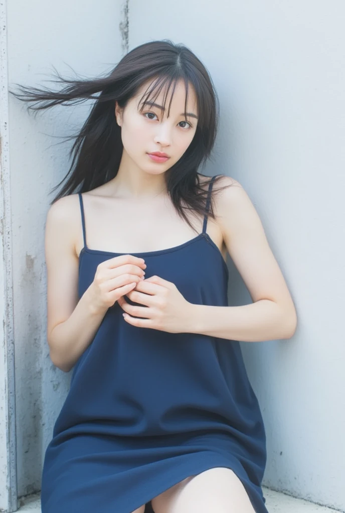 8k, 3D, high resolution, best, top, real, ultra detailed, vivid, masterpiece, highest quality, high resolution, real, ultra realistic, dog collar, sex slave, blushing, on the street, full body, front view, M-shaped legs, peeing/urination, erotic nude, barefoot, pure, innocent, neat and tidy Japanese , 16.17.18 years old, baby face, cute, beautiful girl, idol face, slender, perfect figure, straight black hair, shoulder-length hair, slim, D cup, beautiful breasts, perfect pink erect nipples, details: -1, details: 0, details: 0.5, details: 1, details: 1.5