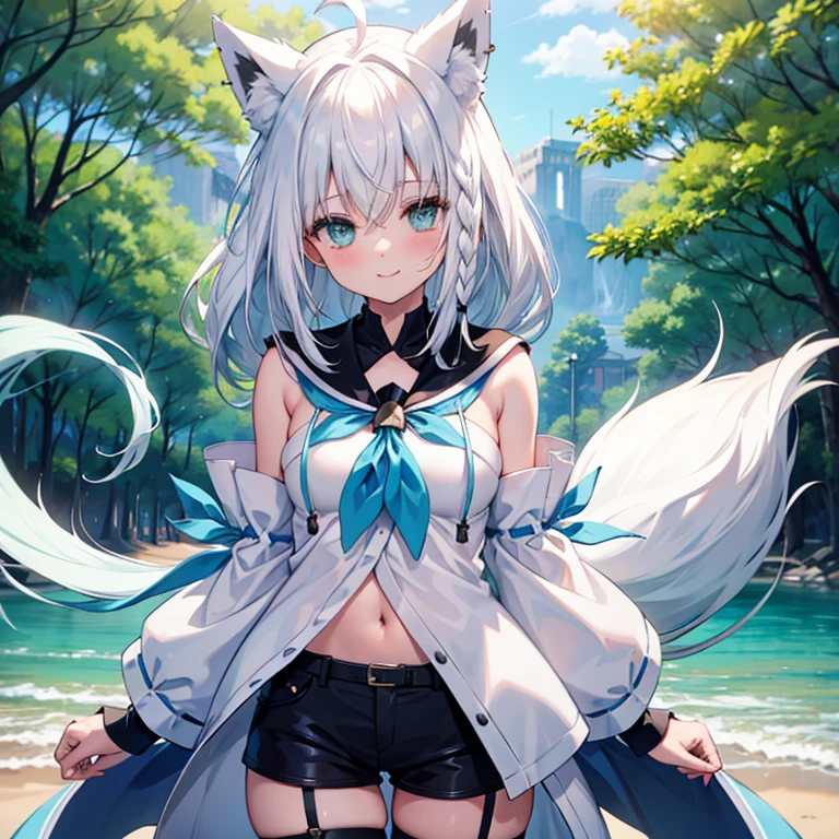 Fox Girl, Fox&#39;s Tail, Nine-Tailed Fox,Fox Ears, Black colored hair, Fox Makeup,One Girl、 Kimono with open chest,  Body size is 100-70-90!、Nice body, Avatar, face, Open chest, lewd face, Dominant representation, naughty face,Big Breasts,Emphasize cleavage,Show bare skin、Skin is visible、With legs apart、Show off your thighs、With legs apart、A beautifully patterned kimono、I can see her cleavage、Muscular、Uplifting、Abdominal muscles、Exposed skin、Long Hair、Skin Texture、Soft breasts 