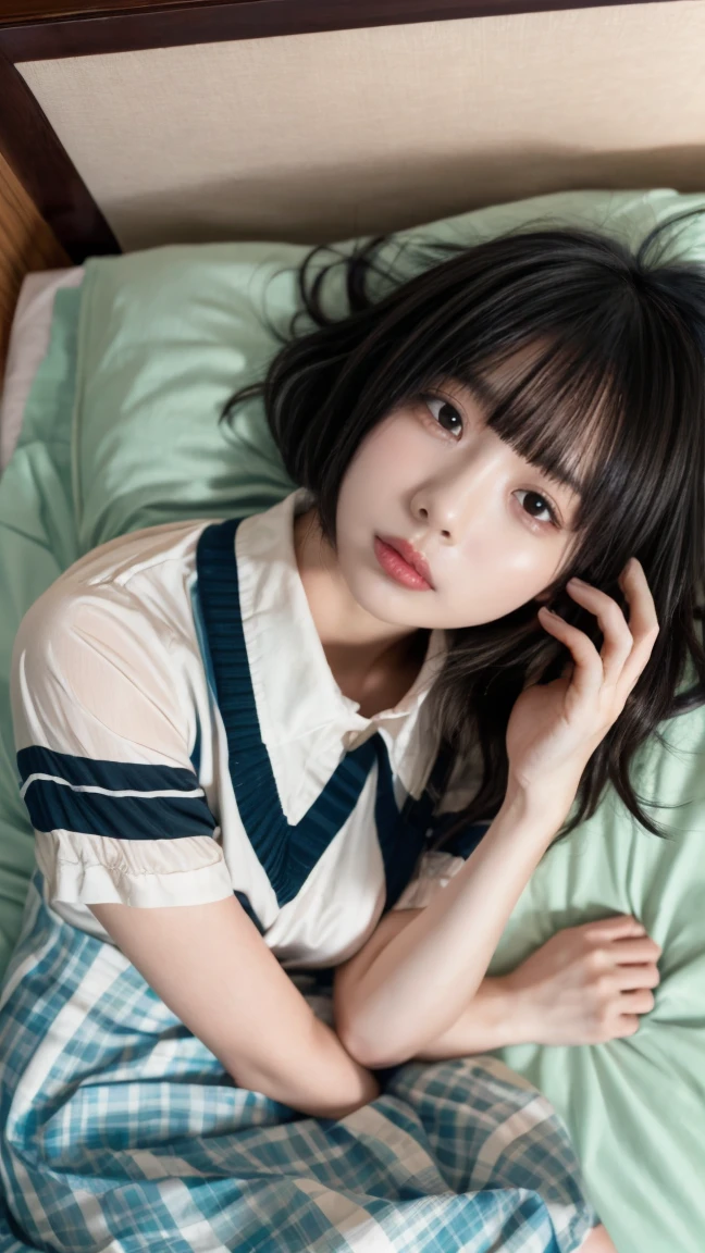 Highest quality、Professional Writing、 Detailed workmanship、High resolution、(8K, High resolution:1.2)、(RAW Photos, Realistic:1.3)、masterpiece、Slim figure、High resolutionの顔、The face is in focus、High resolutionの目、(concentrate, Symmetrical pupils:1.lim figure、High quality and beautiful skin、Firm Skin、Natural Makeup、Gloss Lip, High-definition hair texture、 (Japanese schoolgirl)、Unparalleled beauty、17 ye, Hair Bun, classroom、(Sailor suit、Black socks、Black Loafers:1.3), (Sit on the floor by the wall:1.3), ((Hold your arms tightly against your chest:1.3)), very cute, (Very angry:1.3), (blush:1.3), (is scared:1.3), Strange facial expression、Looking up at the camera:1.2、(Shirt front ong:1.2), (Cleavage, Browsing C