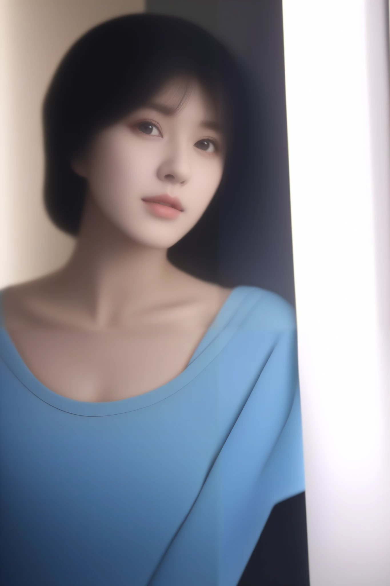 8k, Ultra-high resolution, Highest quality, masterpiece, photograph by trisection method,Surreal, photograph, 1 Girl, (:1.3), pretty girl, Cute Face, Beautiful eyes in every detail, Detailed in fine detail,masterpiece,One Girl:1.2, Japan Female Announcer,extream close up,sad,streaming tears,Black short hair,Messy hair,(Nun's clothing:1.3),(Portraiture of a beautiful young girl in the Impressionist style), (Gray background:1.3),(Impressionist light and colour),prayer,Realistic Skin, Perfect and beautiful face ,Flawless and Cute Face, Skin with attention to detail, Perfect limbs、Narrow waist,Looking at the audience、beauty,Long neck, clavicle ,(((Ideal body type))),A cup small breasts :2,Portraiture:2,Perfect Anatomy,clear detailed,detailed,Surreal,Light and shadow,spotlight, Short Hair,