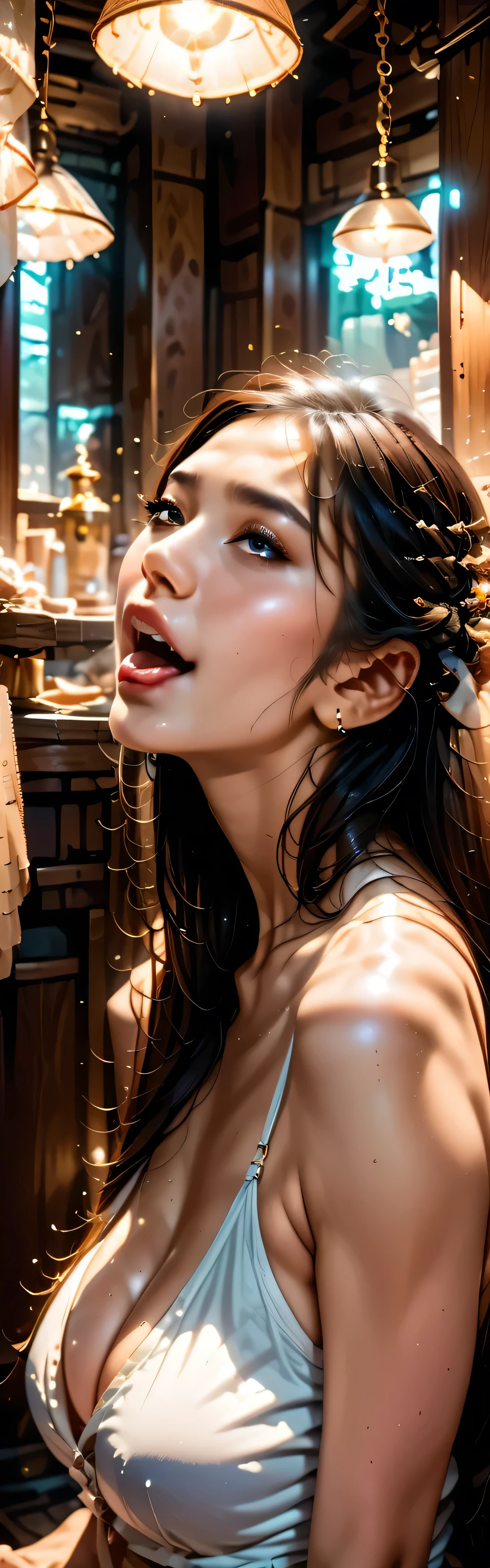 Gal Gadot wears Wonder Woman costume, adorable, curvy_figure, long hair, bright red lips, perfect fingers, perfect nails, lustrous eyes, big breast, cleavage, perfect natural breasts, perfect boobs, perfect butt, ultra detailed face, model figure, full body portrait, first-person view, high quality, very detailed, 8k ultra HD, awake euphoric style, aesthetic portrait, masterpiece, extremely realistic, real photo, photorealistic, striking pose