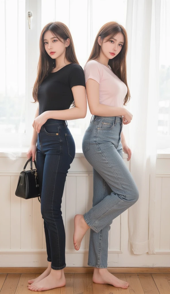 1 male, 1 female, (male model hugging female model, hugging chest and buttocks kissing neck: 1.2, female model sticking out her tongue, intimate relationship: 1.2), Araf woman in pink top and jeans and handsome male model, Korean female fashion model, photo of slim girl model, wearing tight simple clothes, thin waist and thick buttocks: 1.1, gorgeous young Korean woman wearing sexy cropped top in crop top with crop top, Korean girl, casual clothing style, 2 4 year old female model, Beautiful Korean Woman, HD, 16k, Realistic, Small Round Face: 1.0, Realistic Perfect Face and Skin, Detailed Beautiful Glasses, Double Eyelids, Long Eyelashes, Swollen Eyes, Realistic Face and Eyes, Facial Light, Super Detailed Facial Details, Lip Gloss, Blush: 1.0, Brand Open Crop Top (Pink, Open V-Neck, Super Realistic Detailed Clothes: 0.8, Huge Boobs: 1.5, Perfect Breasts and Nipple Bulge: 1.5), High-end brand skinny jeans ((super realistic detailed jeans: 0.7)), female model perfect big boobs, perfect breasts, perfect waist, perfect buttocks, (female model pose enchanting, beautiful, sexy: 1.0), (round calves: 1.2), (white and tender toes: 1.2, wearing high-end brand crystal sandals (stiletto heels: 0.5)), realistic and stylish shawl hair, shoulder length: 1.0, smile and teeth: 1.0, handsome male model: 1.0, private shooting, Private shooting, background ((super luxurious villa, green venue, buffet table, swimming pool, poolside umbrellas and beach chairs)), dating a male model: 1.2, dancing gracefully: 1.5, autofocus: 1.2, diverse poses, clear hips and armpits, full body shot: 1.5