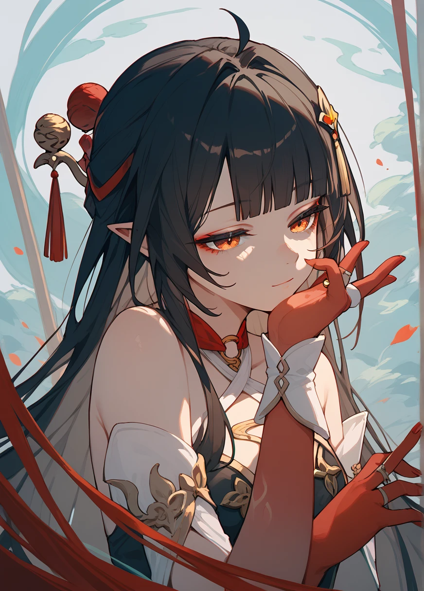 masterpiece, best quality, 1girl, solo, pom-pom, hat, fake animal ears, <lora:pom2-8:1>