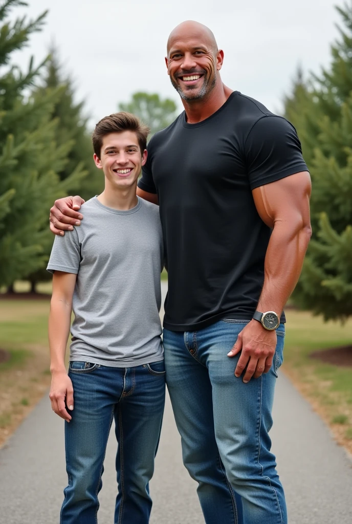 13 year old boy athletic body with big bludge, kssing a 17 year old tall strong boy