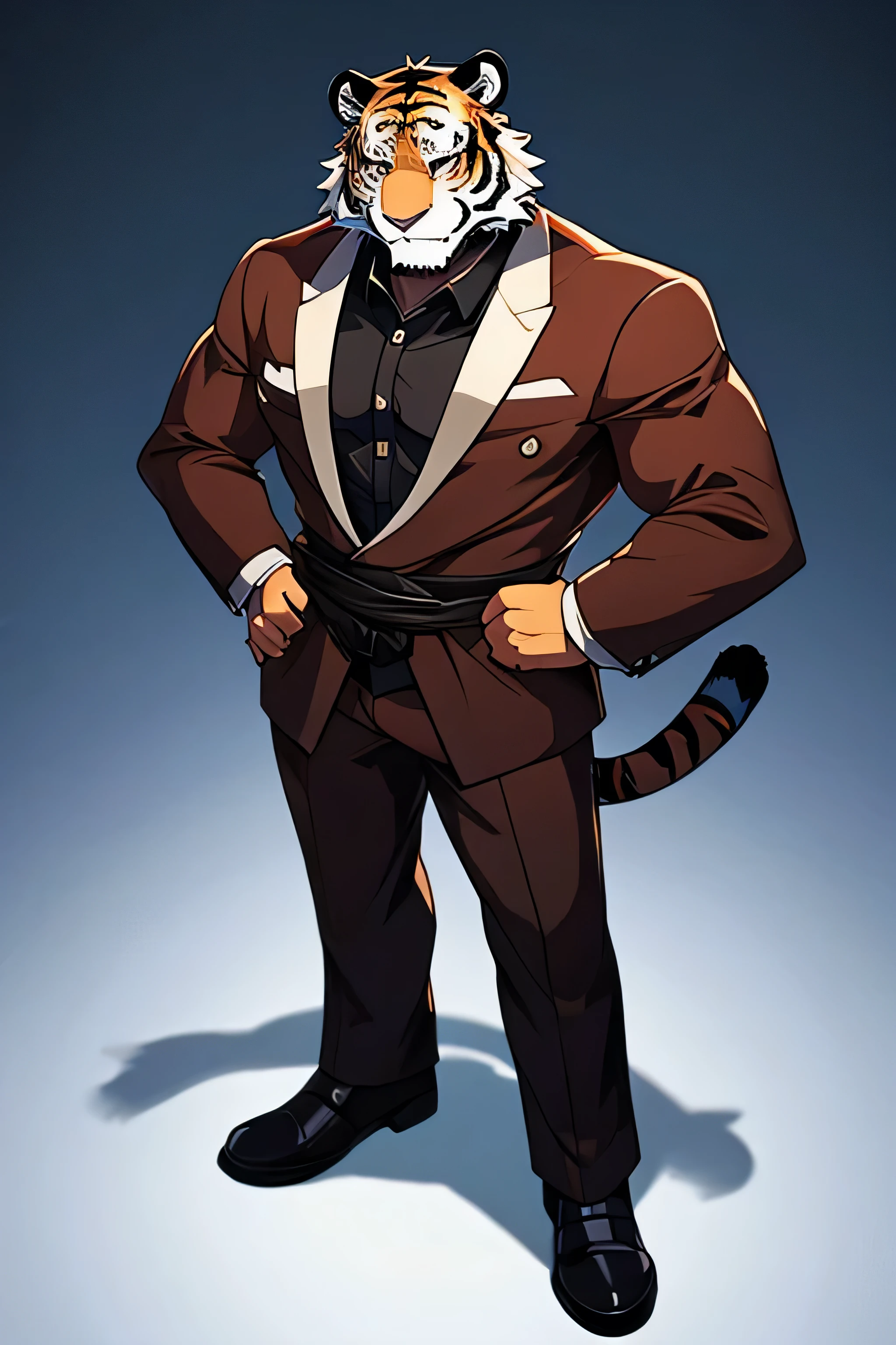 Gigantic standing anthro tuxedo bulldog boxer pokemon. Dog southpaw hands star punch electric! <hypernet:freepoke:0.69>