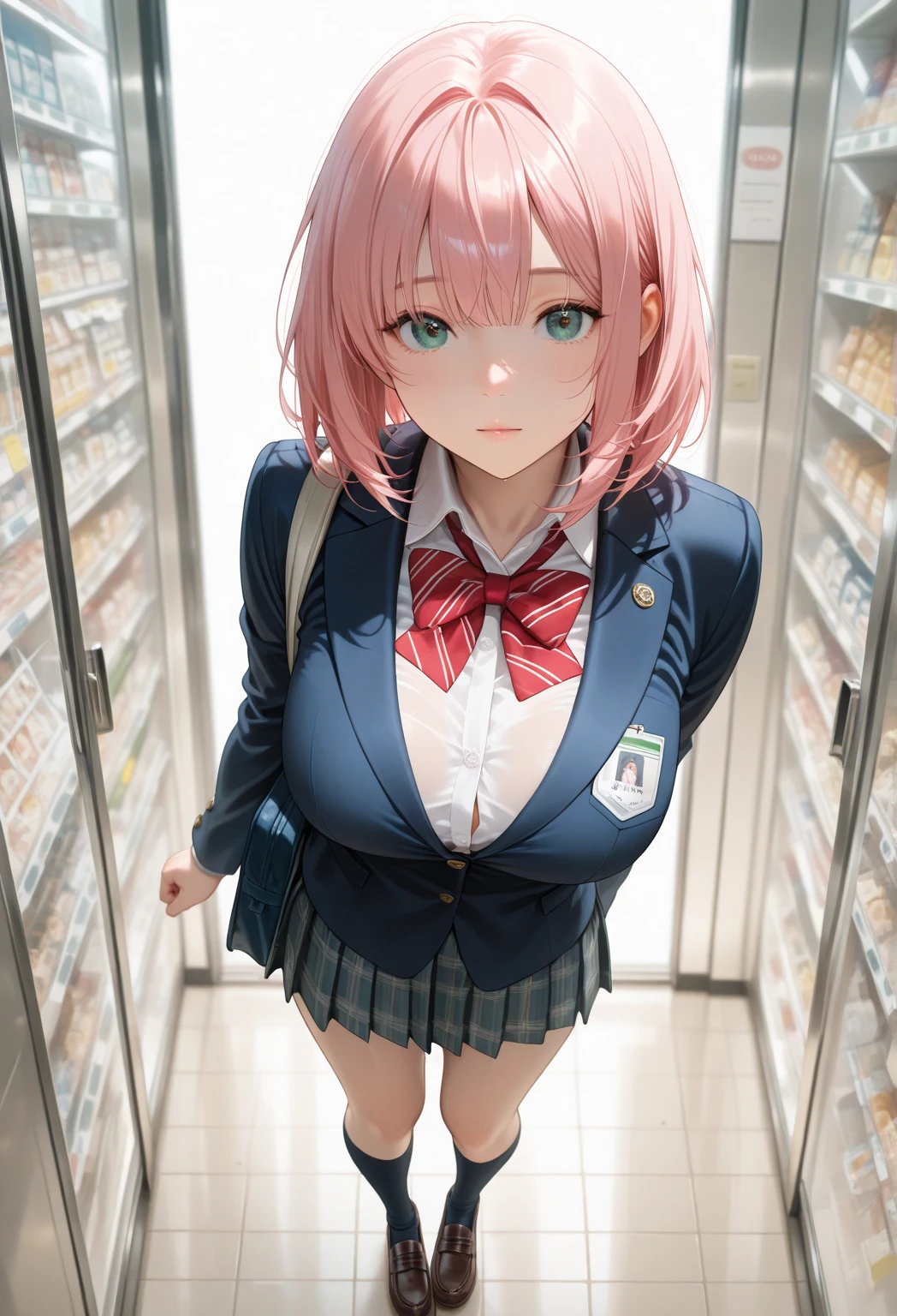 pelo rosa, ojos azules, labios enormes, pelo ponytails, pechos grandes, Figura de reloj de arena, (cintura estrecha), confianza, superioridad, malcriada, muslos gruesos, cardigan, de pie, Centro comercial, bow tie, pendientes, comercio, tema rosa, camisa blanca, diafragma, bermudas, sonrisa, medio plano, pov dinero, ((pov dinero)), tenencia, dinero, de compras, centro comercial, grueso, Caderas grandes, cintura muy estrecha, grandes pechos, shopping bags