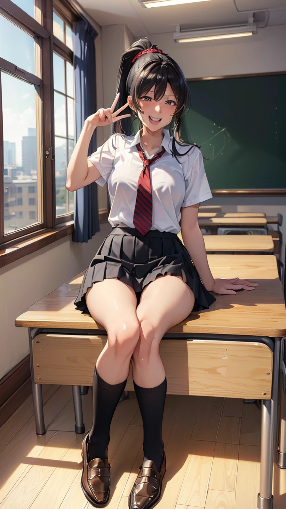 ((Big breasts, 18-year-old girl, small head)), (((15)) Daylight (8K, top quality, masterpiece: 1.2), (Realistic, Photorealistic: 1.2), (Short wavy hair: 1.2), (Panty shot)))), (Back view))))), (((Butt)), Solo, Beautiful Definition Sky, Night, Wet, Watching the Viewer, (Sit: 1.5), date, futuristic, (nose brush), smile, big breasts, fine beautiful eyes), (short hair: 1.1), panty shot, spread legs, (((skirt, school uniform, white panties))), socks, black hair, shirt, blurred background, knee-high, white shirt, loafers, realistic, long hair, lips, brown eyes, black socks, tie, pleated skirt, bow, headrest, sideways, outdoors, brown footwear, masterpiece, top quality, ultra detailed, ((((panty shot)))), ((spread your legs)))),