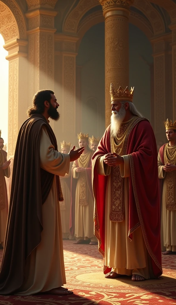Image of King Solomon conversing with god