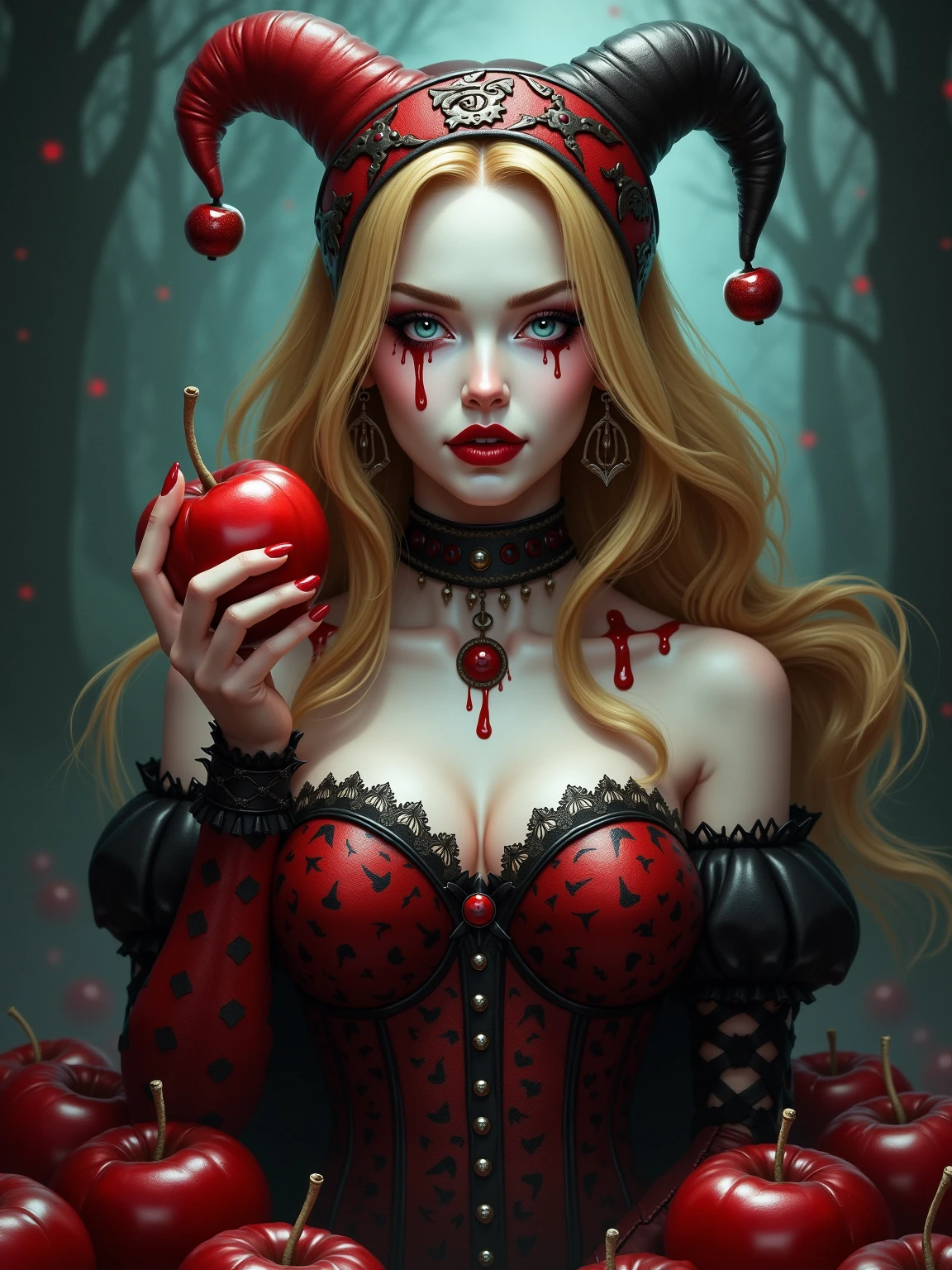 ((a photorealistic glamour shot of an exquisite, glamour female vampire: 1.5)), ((full body: 1.3)), ultra feminine,  pale face, blond hair, long vibrant shiny hair, glamorous hair, emerald green eyes, deep penetrating eyes, red lips, lustful lips, ((two visible vampiric fangs: 1.5), drops of blood dripping from the mouth, ((1950's style: 1.5)), she wears white elegant glamour dress, intricate details, the dress is studded with diamonds, tight suit,  dynamic color, high heels, dynamic background,  (highest quality:1.2, Very detailed, up to date, Vibrant, Ultra-high resolution, High Contrast, masterpiece:1.2, highest quality, Best aesthetics), best details, best quality, highres, ultra wide angle, 16k, [ultra detailed], masterpiece, best quality, (extremely detailed), Genetically modified..., Cinematic Hollywood Film, dark novel