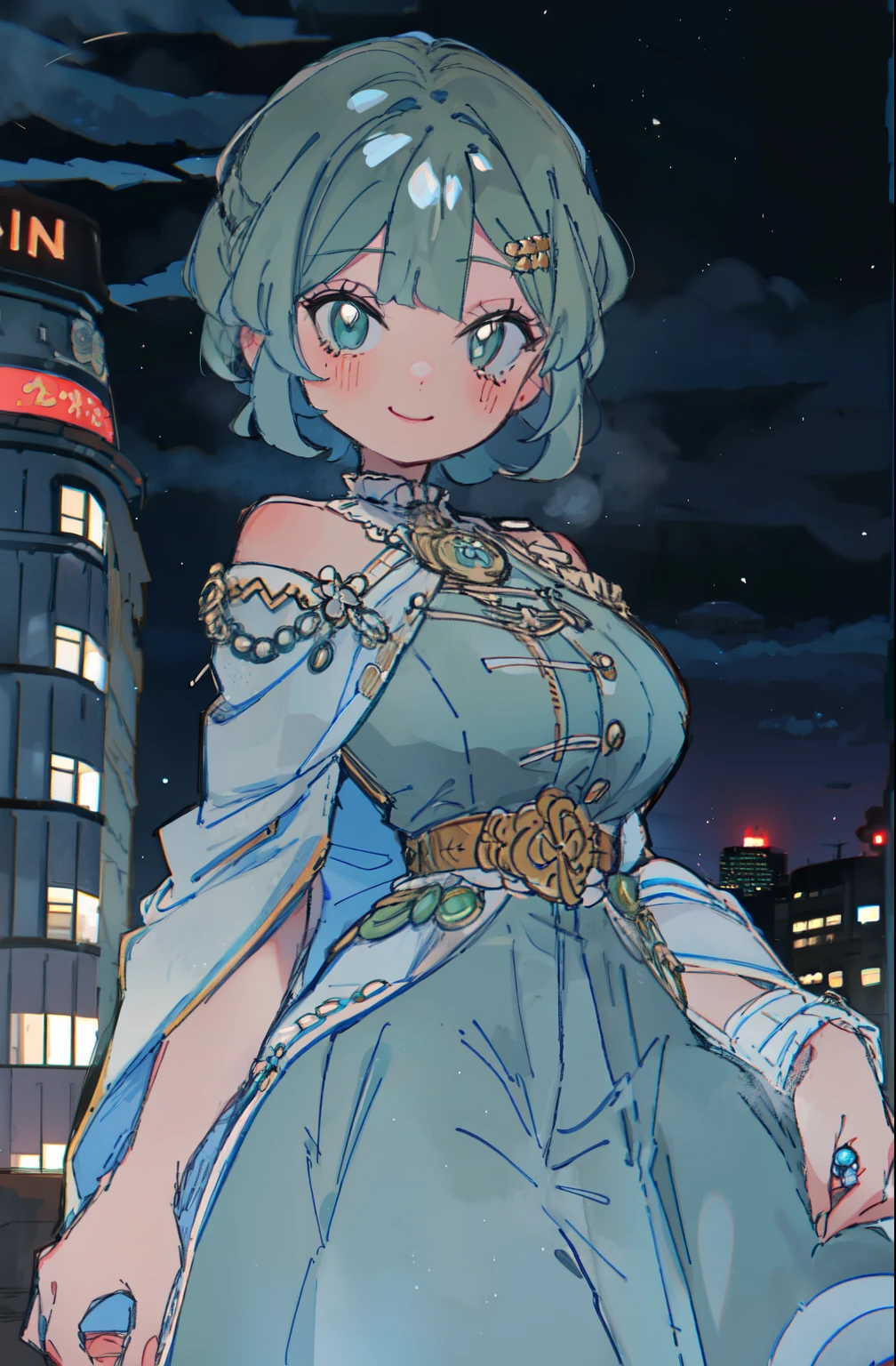  score_9,  score_8_above,  score_7_above,   source  _animated,  looking at the viewer ,  looking down ,  Cowboy Shot , 
,  green eyes,  lunar under the eye ,  pending, jeweler's, green hoodie, hood above,  sweatshirt hands in pockets, black flick,  sunglasses, mouth mask, hoodie, pull-over,  fishnet pantyhose ,  
 big breasts,  thick thighs in bed, skindentation, smile, walking, 
city, Japan,  buildings , cloudy, day,  big breasts