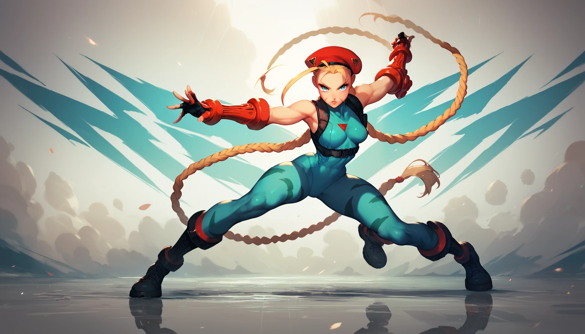 cammy, fighting solo, full body,wallpaper