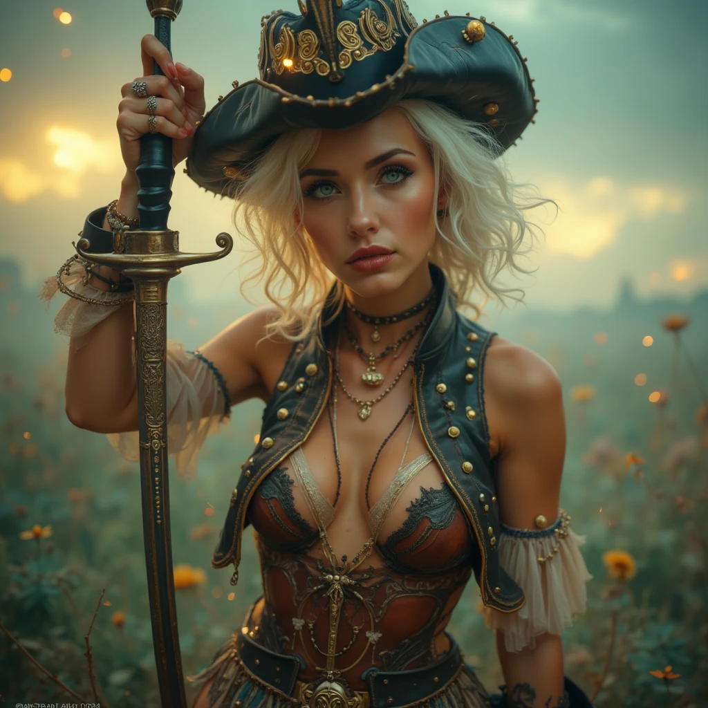 ((Best quality)), ((masterpiece)), (detailed:1.4), 3D, steampunk gal, intricate steampunk top hat, steampunk googles, purple corset, enormously detailed,HDR (High Dynamic Range),Ray Tracing,NVIDIA RTX,Super-Resolution,Unreal 5,Subsurface scattering,PBR Texturing,Post-processing,Anisotropic Filtering,Depth-of-field,Maximum clarity and sharpness,Multi-layered textures,Albedo and Specular maps,Surface shading,Accurate simulation of light-material interaction,Perfect proportions,Octane Render,Two-tone lighting,Wide aperture,Low ISO,White balance,Rule of thirds,8K RAW,Masterpiece, best quality, (8k very detailed CG unit wallpaper) (best quality), (best illustration), (best shading) a golden sea wave, bright orange aol sunset through the wave, golden water drops flying, (:1. 6),