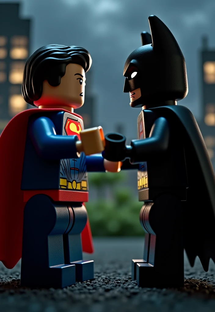 LEGO Art Superman and Batman，Night scene