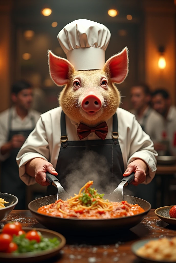 pig sucking waiter anime
