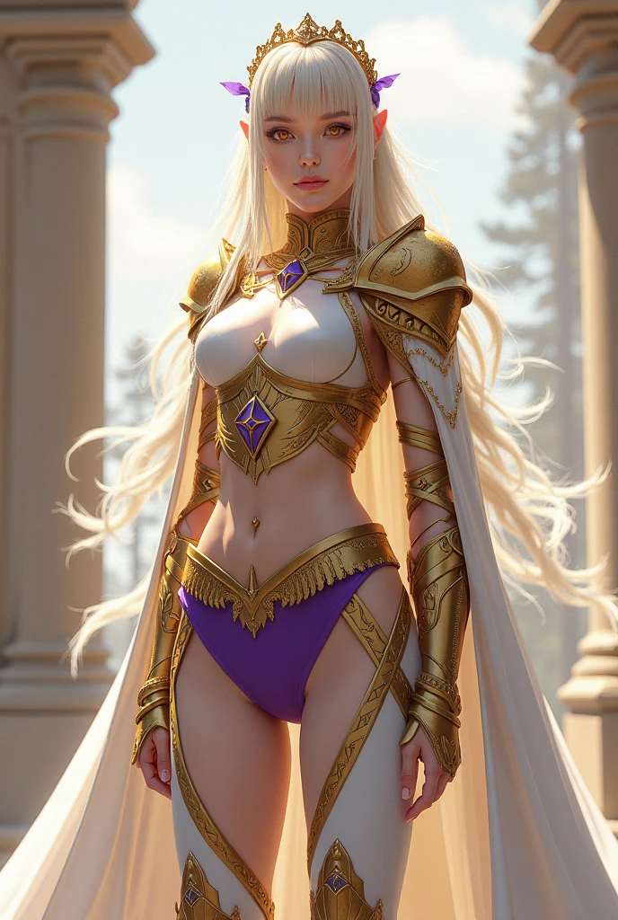 absurdrez, ultra detali, high qualiy, work of art, face detailed, gorgeous eyes(detailedeyes), greek mithology, goddess, Hercules, the king of the gods, impressive and captivating, features are classically beautiful, with high cheekbones, a face of perfect proportions, eyes portrayed as large and captivating, keep an intense gaze, golden long hair , Gole hair is lush and masculine, cascading down the coast in waves , wearing elegant robes adorned with intricate patterns , Your beauty is not only superficial, but embodies the essence of power, autoridade, and royalty.