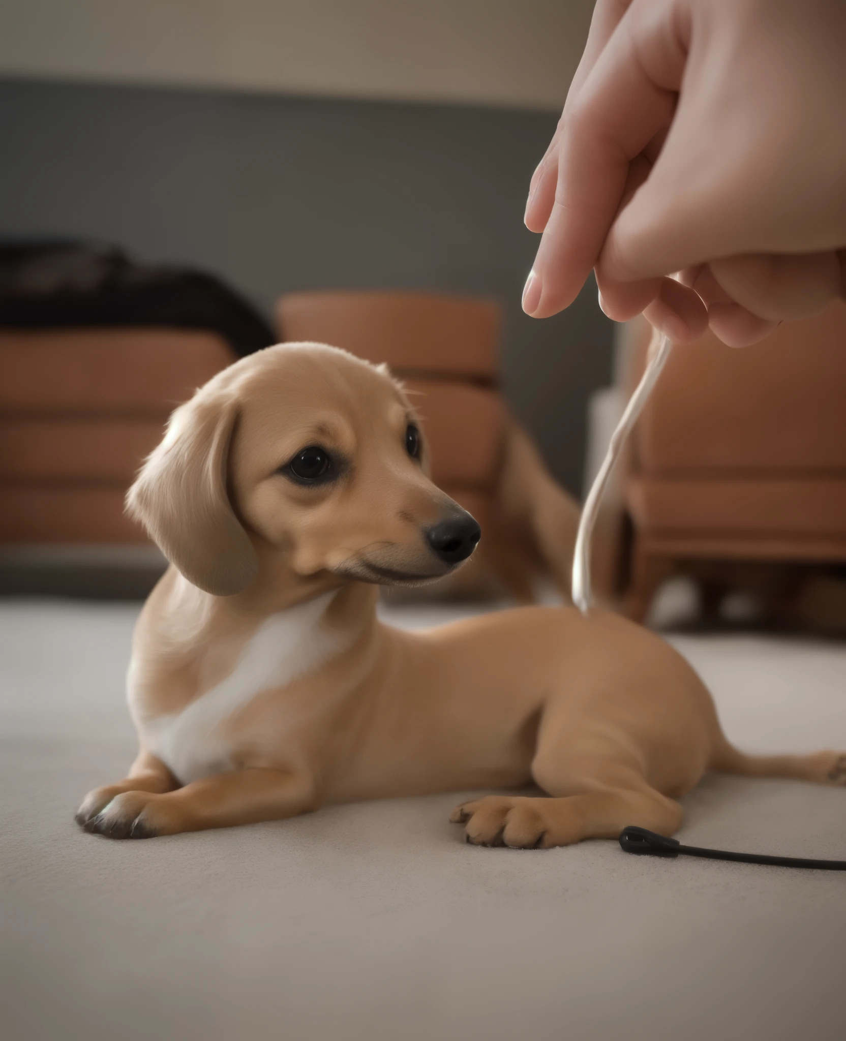 masterpiece, best quality, A super tiny mini dog on a coin. photo real,classic composition,masterpiece,exquisite,color correction,amazing visual effects,crazy details,intricate details,sharp focus,HD,8k