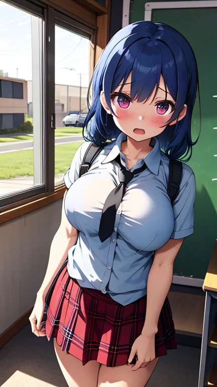 office lady,Blue Hair,Twin tails,Big Breasts,Embarrassed face,Sweat,atmosphere,Nipples,Blowjob,tears,Sex,Spread your legs,Seen in the conference room,cute,slave