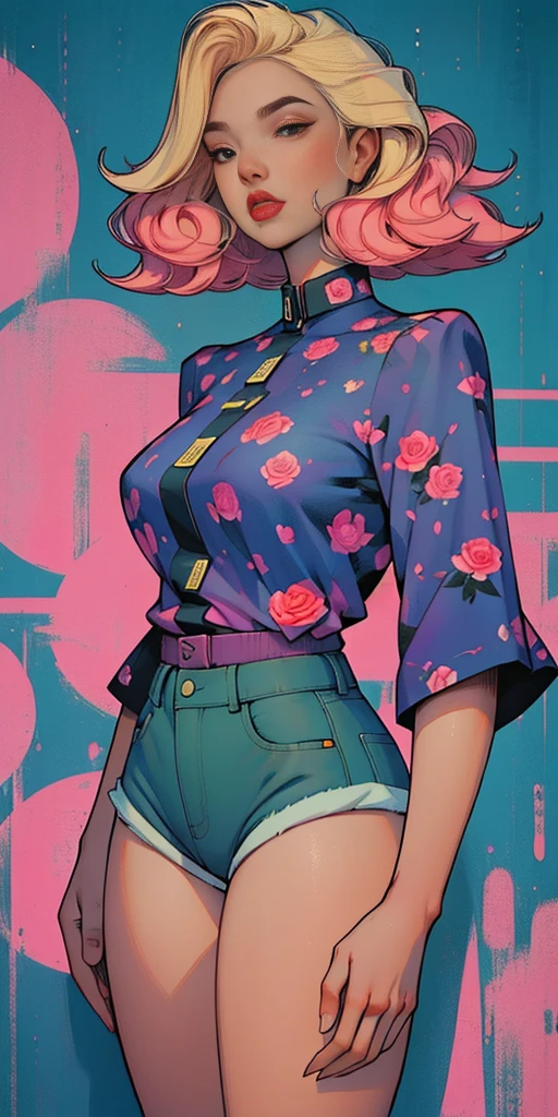 Wolf, Background, In chic boho style, in a cafe, Ice cream print, multi-colored neon lights, neon garlands, rose hair, mixed-language_SMS, Japanese graffiti, (beautiful and clear background:1.2),, fantastic paintings ,graffit style, highly detail eyes , underwear, lace, latex, Pink, Purple, mint, Blue, yellow hair, Wild, lavender hair, Skull Print, Loving, Love, ultra detail hair, Masterpiece, Best Quality, highly quality, hight resolution, detail enhancement, ((most beautiful image in the world)), Masterpiece, Best Quality, highly quality, hight resolution, detail enhancement, ((most beautiful image ), Shiny pink degrade hair, ultra short fitted Stampa Flores, Rollers, fishnet pantyhose, short denim shorts, art by stjepan sejic, art by j scott campbell, Artist Guillem March, art by citemer liu, 4k, hight resolution, comic book character, comic, high quality detailed, style of ::2.0 comix illustration style,tatoon style, highly quality, hight resolution, detail enhancement, 8K, HD, Best Quality, highly quality, hight resolution, detail enhancement, 8K, HDR, sharp-focus, Ultra Detailed, perfect lighting, Curvy Body, Lush breasts, Curvy hips, skull print on clothes, highheels, On a motorcycle