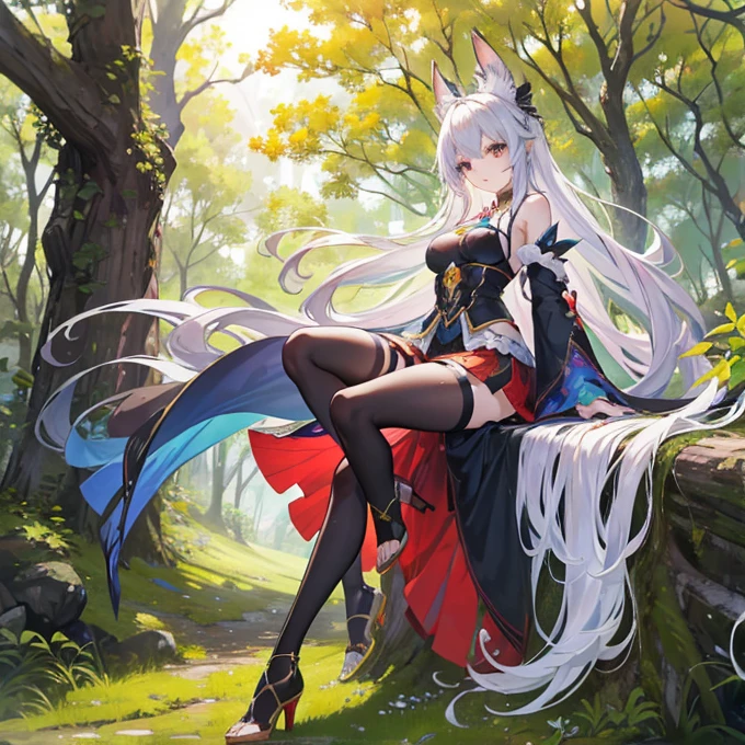 long leges,blacksilk