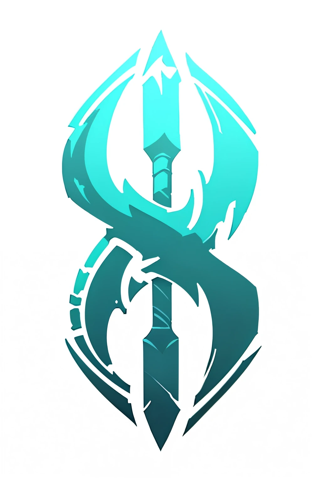 an organic logo using an ice pen ,  very simple for a faction in an RPG world