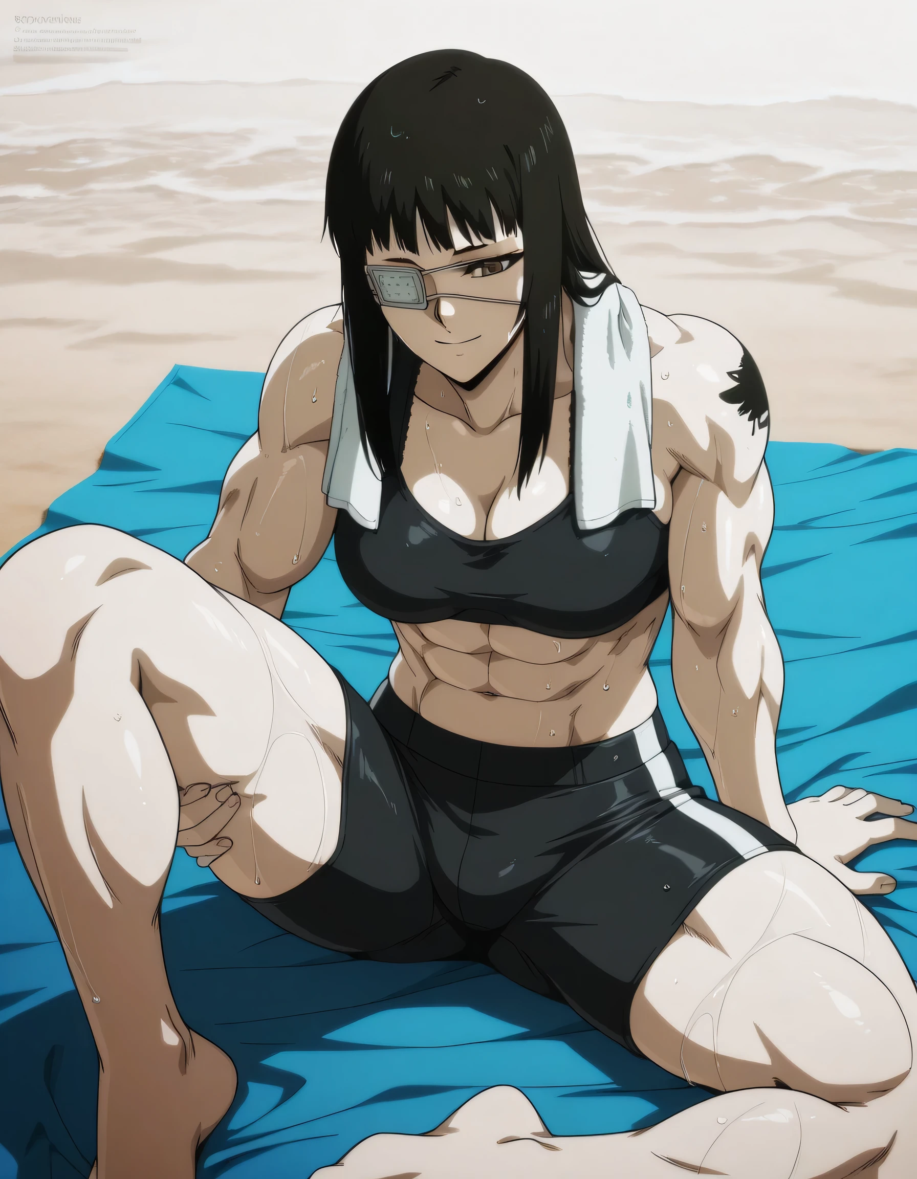 score_9, score_8_up, score_7_up, score_6_up, source_anime, BREAK by ikuchan kaoru, iku, clean color, flat color, sitting, indoors, presenting breasts, couch, muscular, extremely muscular, 1girl, bodybuilder, muscle girl,hellsing, seras, smug grin, holding laugh, knotted bra, bra, front view, ((closed mouth)), cameltoe, BLACKED, BLACKED.COM, BLACKED UNDERWEAR, BBC, BLACKED PORNO, QUEEN OF SPADES, blonde hair, BREAK, 2boys, dark skinned male, sitting side by side, muscular, black hair