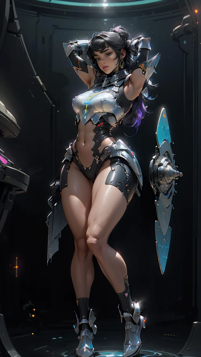(8K, best quality: 1.2), (masterpiece: 1.37), (photo, realism: 1.37), (Ultra-high resolution), full-body shot, Perfect female body, raw picture, 8K, Extremely detailed, Walking posture, Frontal shot, Slow Motion, 21-year-old female paladin (Perfect face, perfect beauty, Richly decorated armor, Large Breasts, Thin waist, Thong,Thick long legs, Stand barefoot), (best quality, Concept Art, 4k), (simulation: 1.2), (High sharpness), masterpiece, best quality, (非常详细的photo: 1.1), Realistic photography